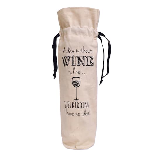 Personality Case&#x2122; Day Without Canvas Wine Bag